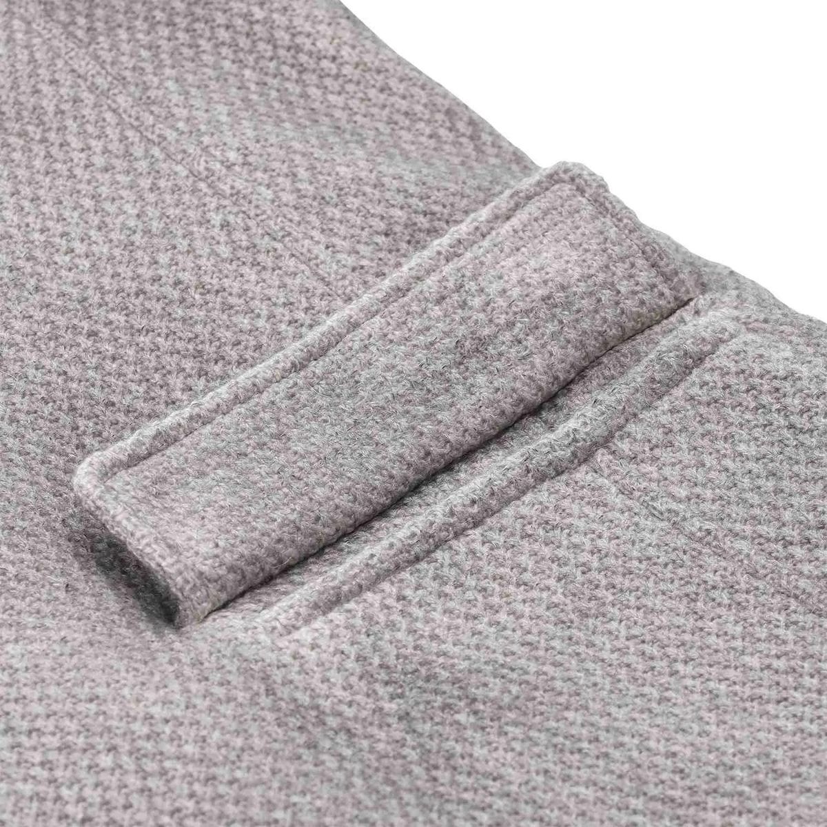 Strickmantel aus Wollmischung mit Einsatz