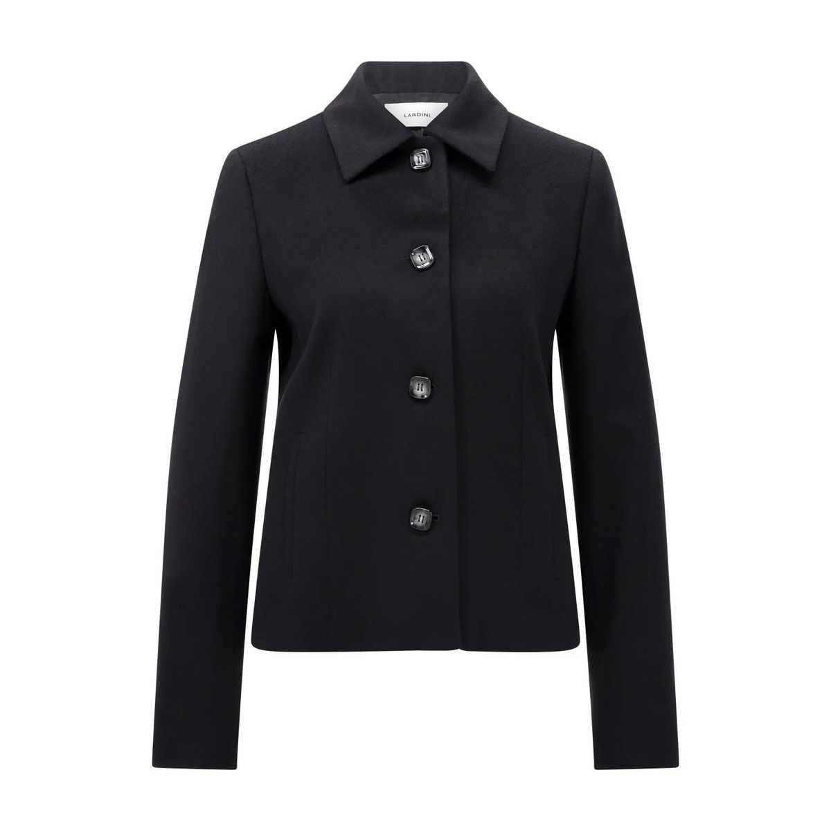 Klassische Wolljacke mit Knopfverschluss