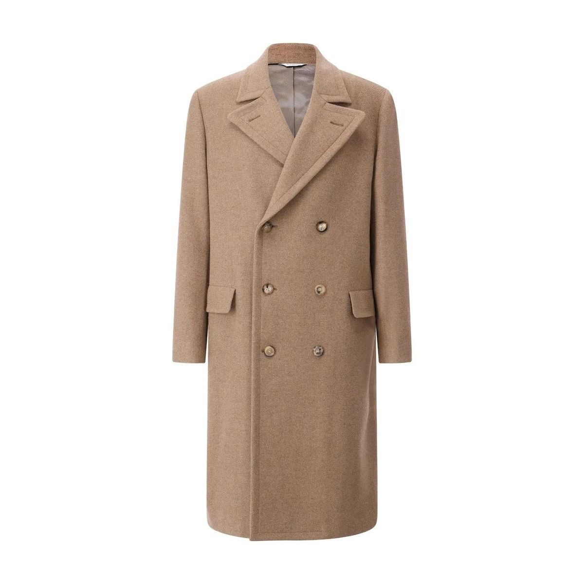 Woll-Kaschmir-Mix Doppelreiher Mantel