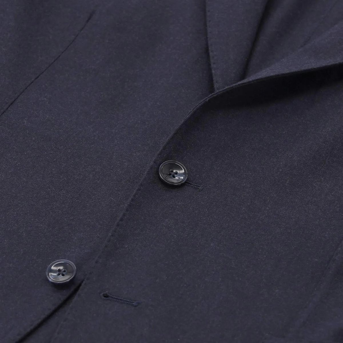 Marineblauer Kaschmir-Mix Einreiher-Blazer