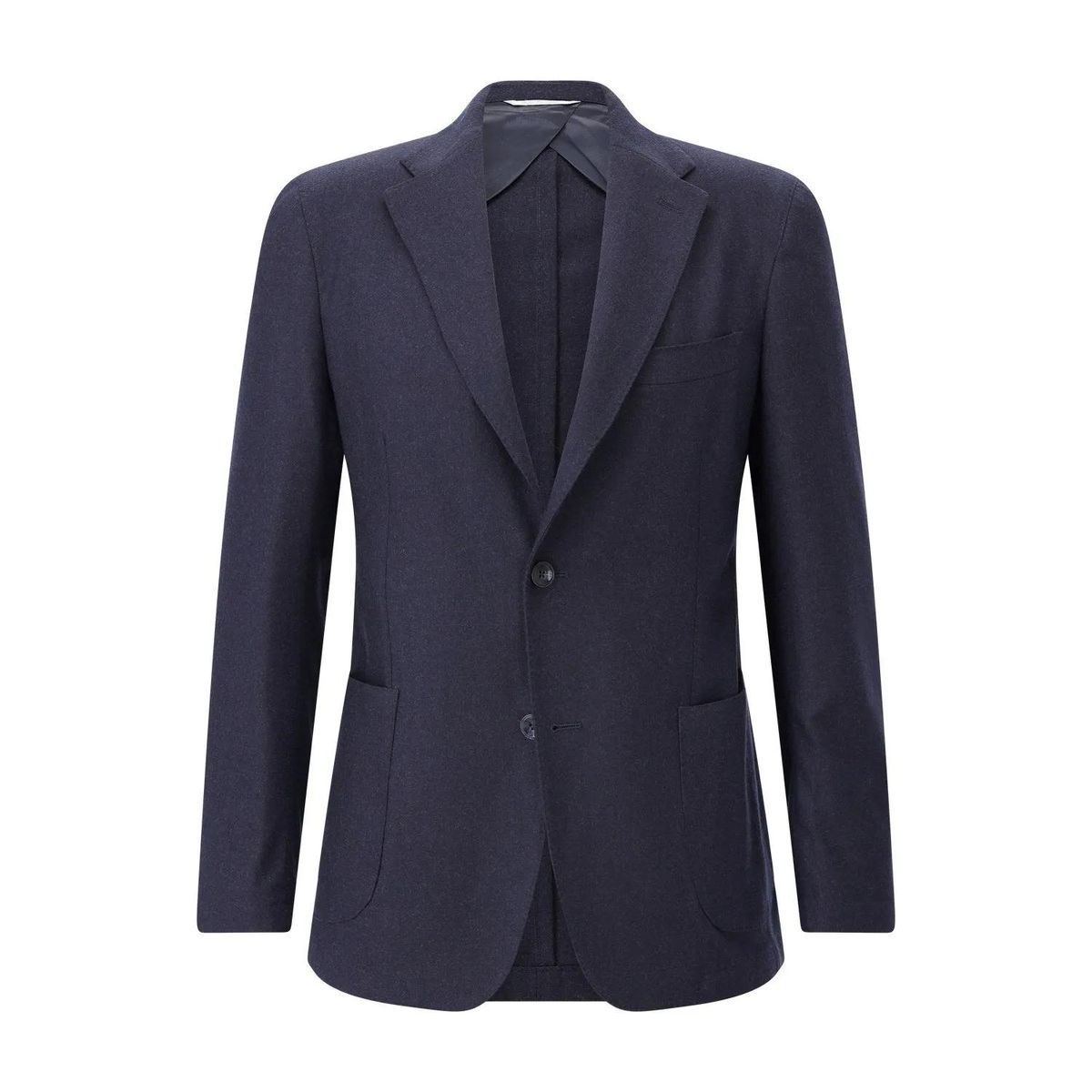 Marineblauer Kaschmir-Mix Einreiher-Blazer
