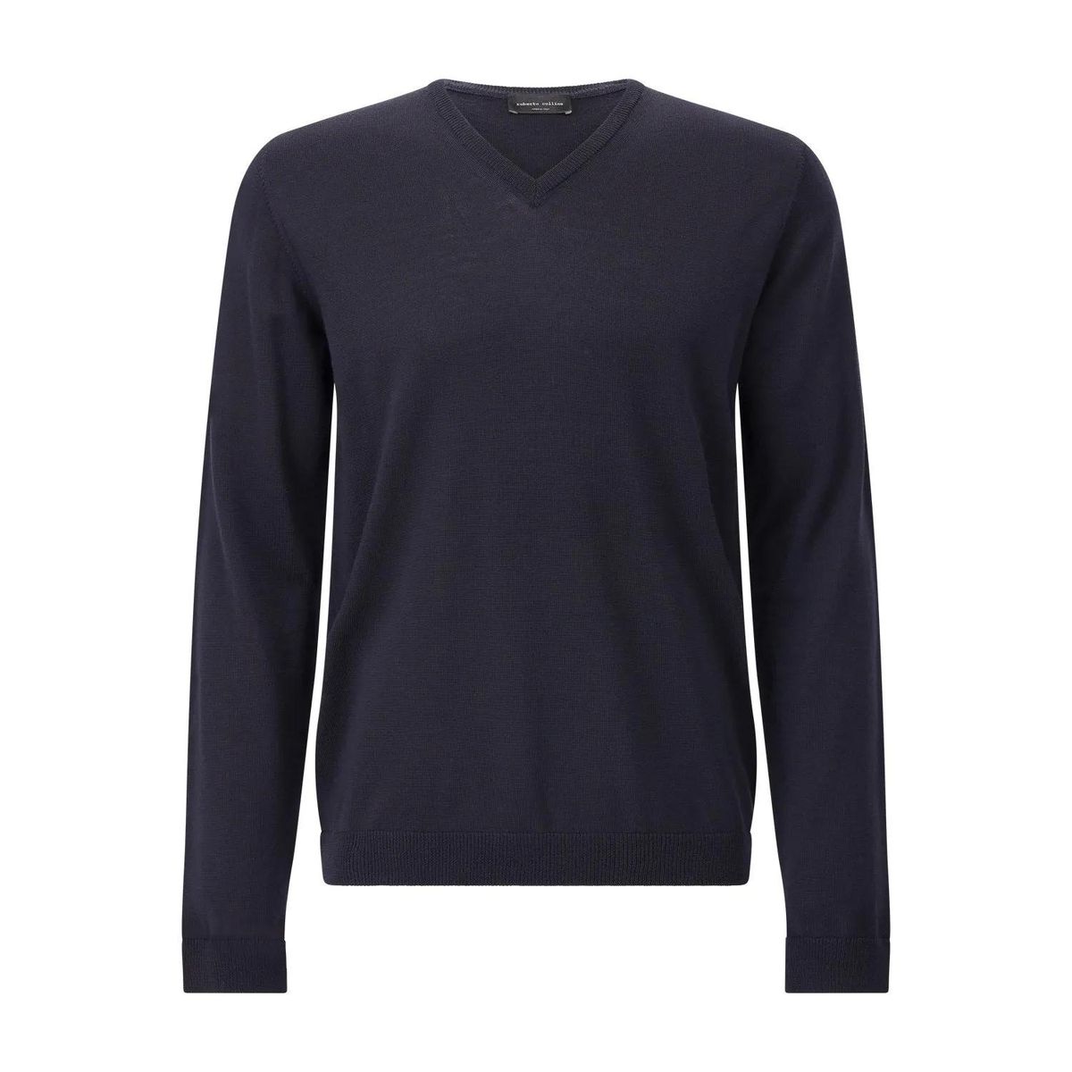 Feiner Strickpullover mit V-Ausschnitt