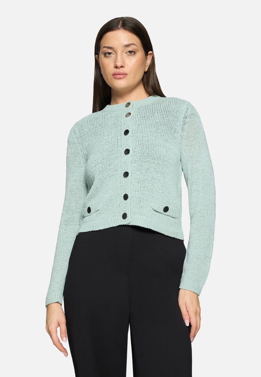 Klassische Strickjacke mit Taschen