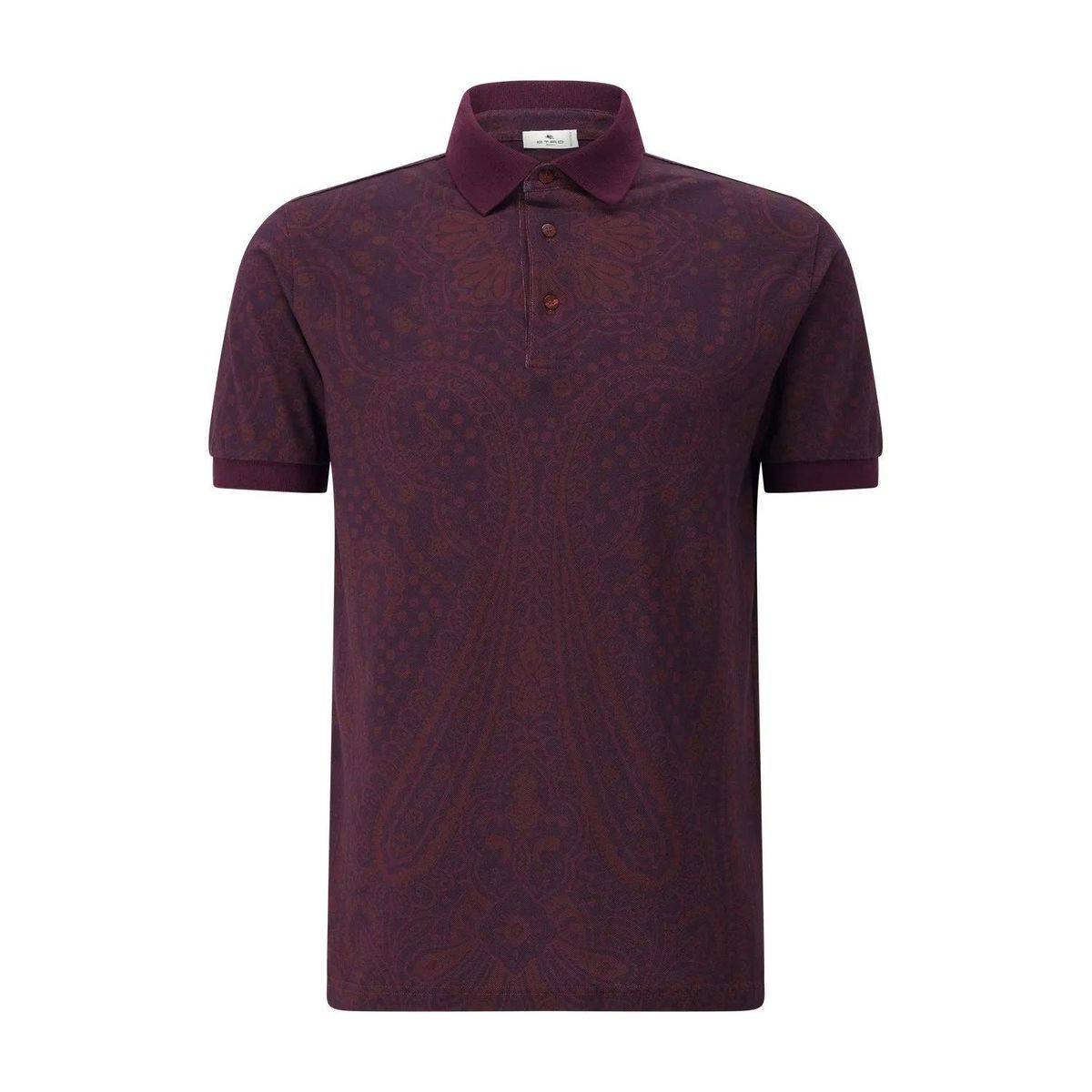 Poloshirt aus Baumwolle mit Paisley-Muster