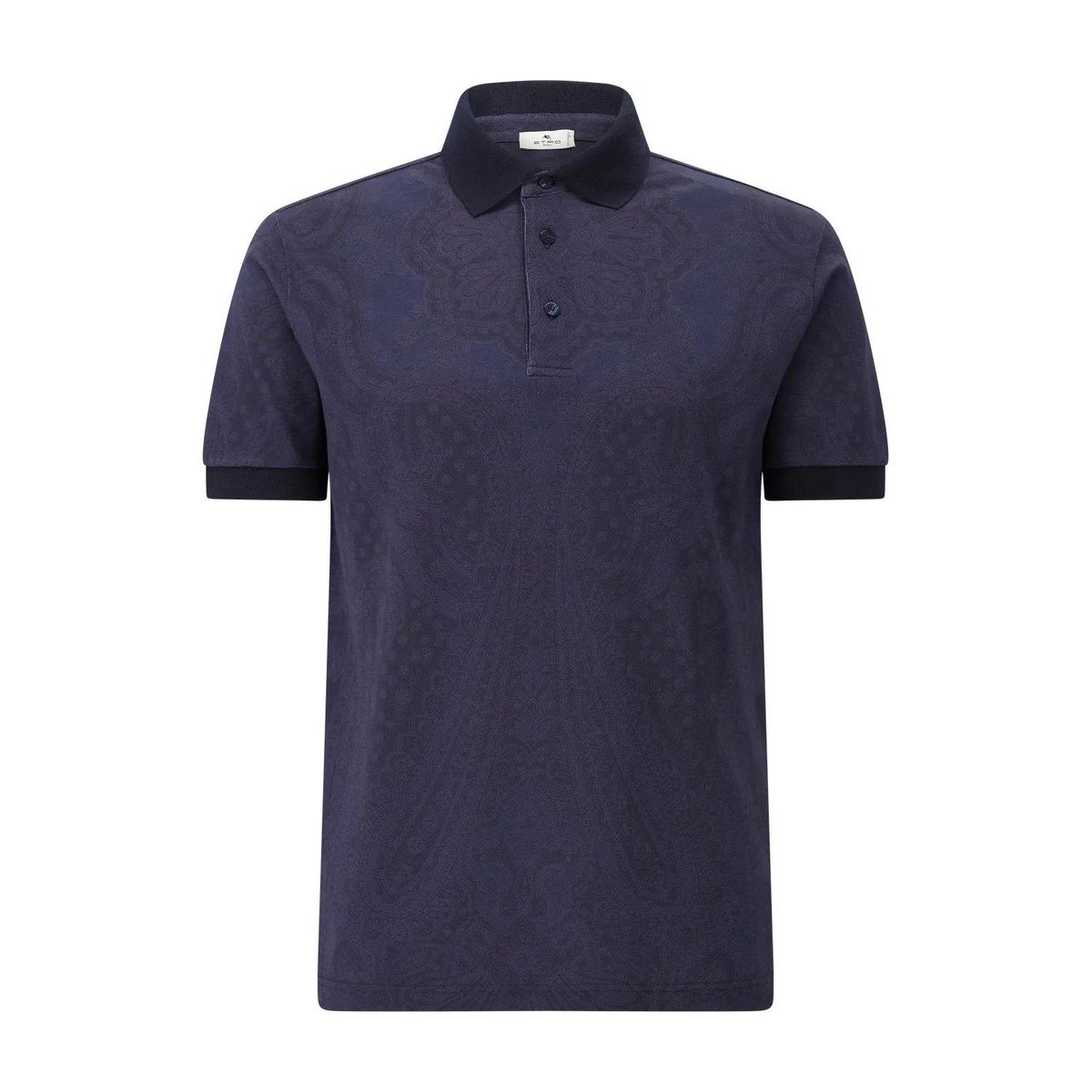 Poloshirt aus Baumwolle mit Paisley-Muster