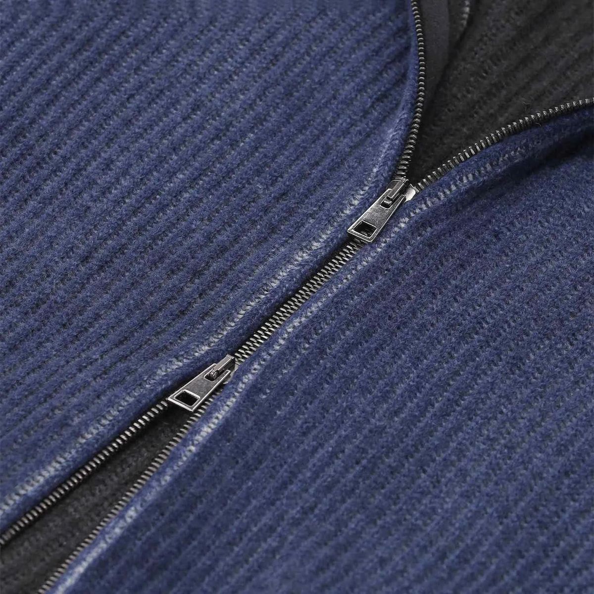 Luxus Strickjacke mit Reißverschluss aus Wolle und Kaschmir