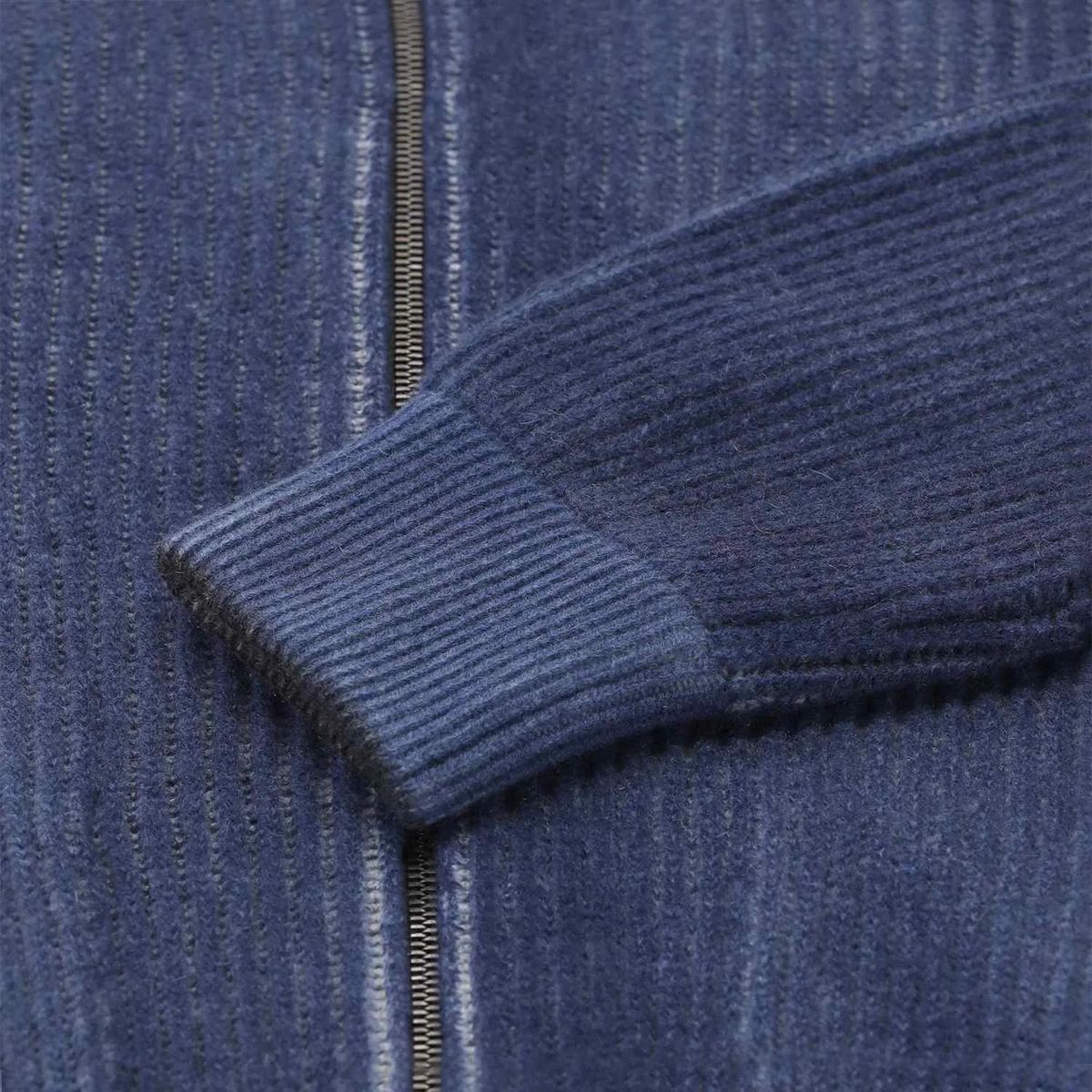 Luxus Strickjacke mit Reißverschluss aus Wolle und Kaschmir