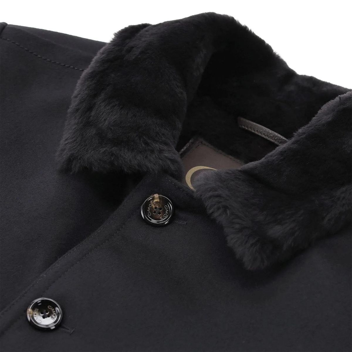 Eleganter Wollmantel mit Pelzkragen