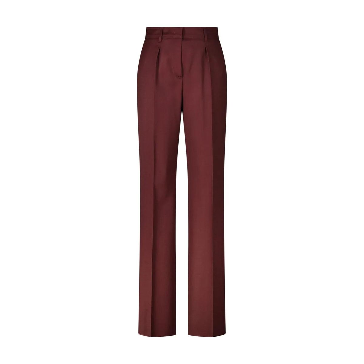 Elegante Wollgabardine Hose mit geradem Bein