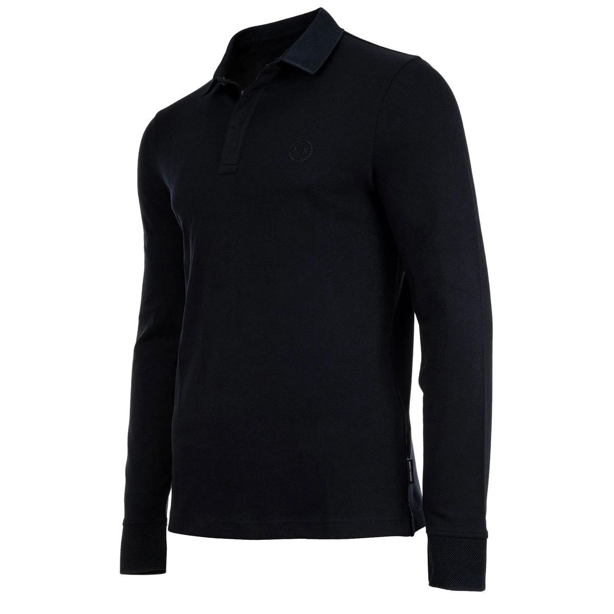 Klassisches Langarm Piqué-Polohemd