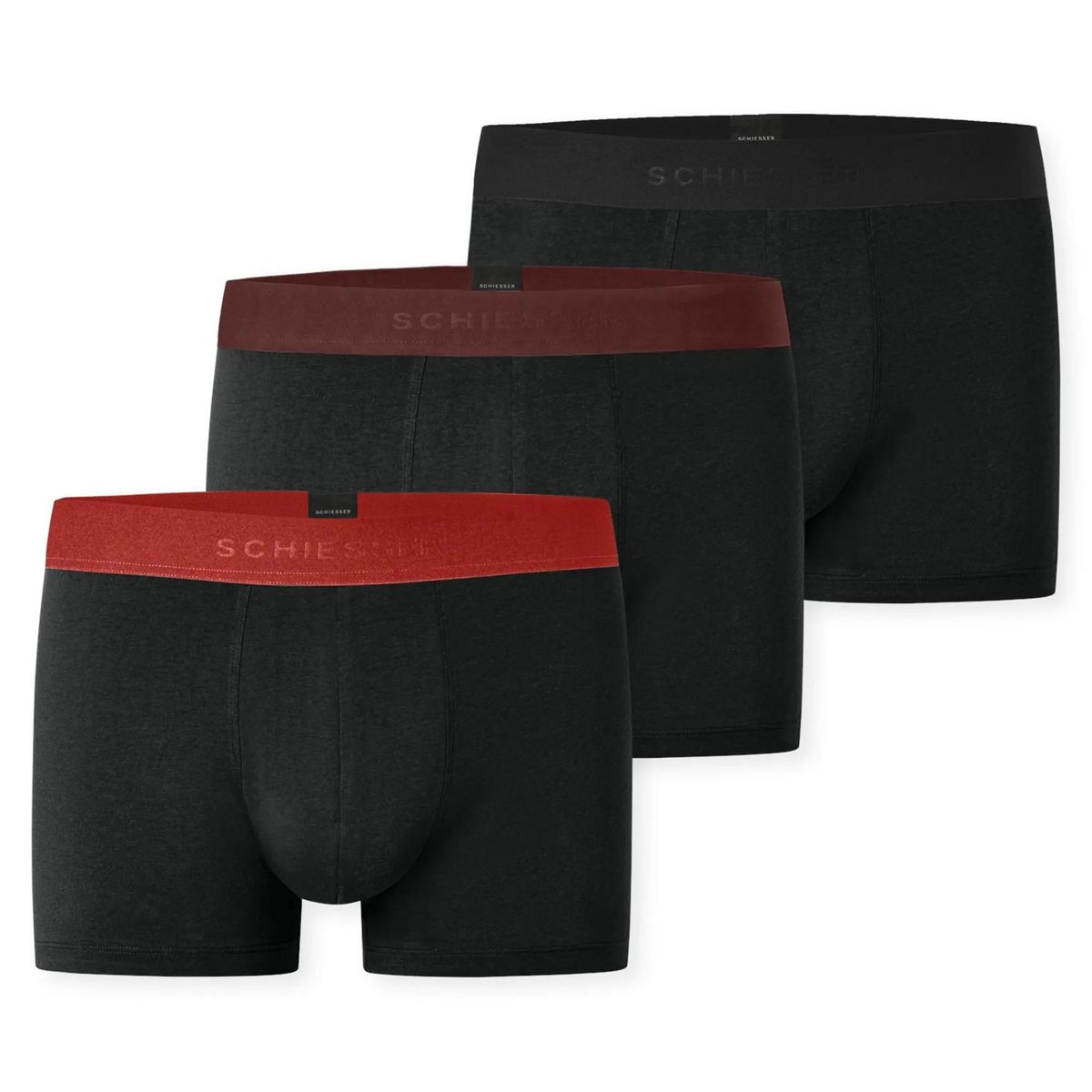 Schwarze Herren-Boxershorts im 3er-Pack
