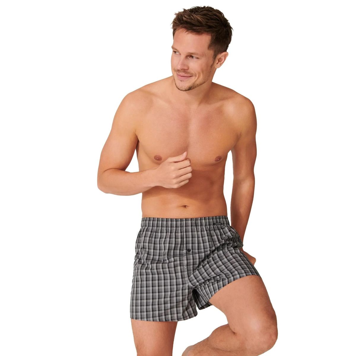 Herren Web-Boxershorts Doppelpack