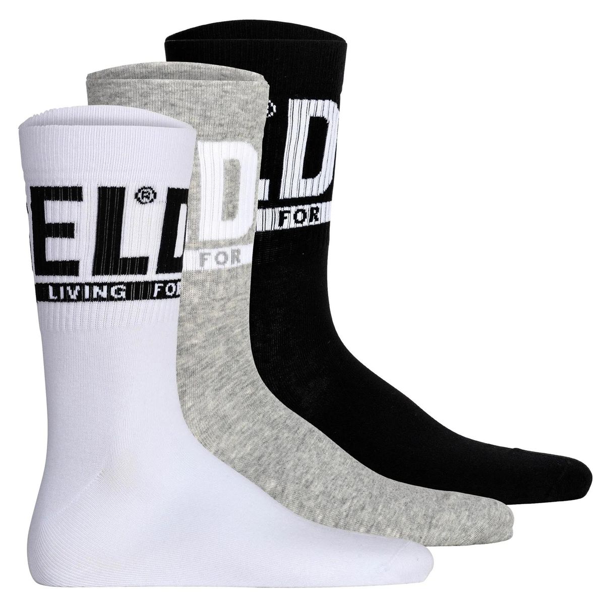 Logo-Detail Crew Socken