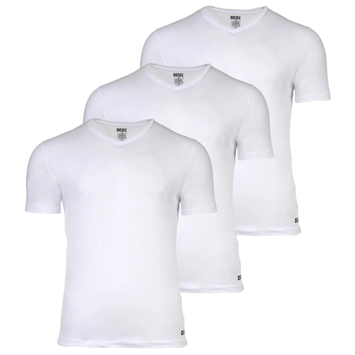 Herren Weißes V-Ausschnitt T-Shirt Pack