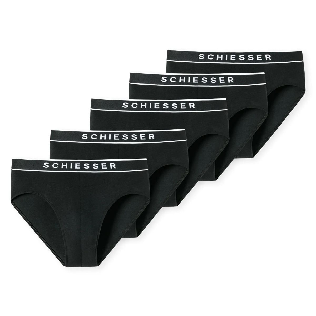 Klassische schwarze Baumwollslips 5er-Pack