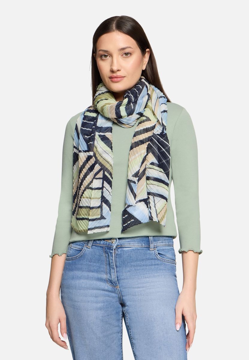 Geometrisch Gemusterter Plissee-Schal