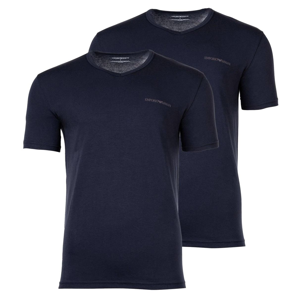 Basic V-Ausschnitt Baumwoll T-Shirt Set