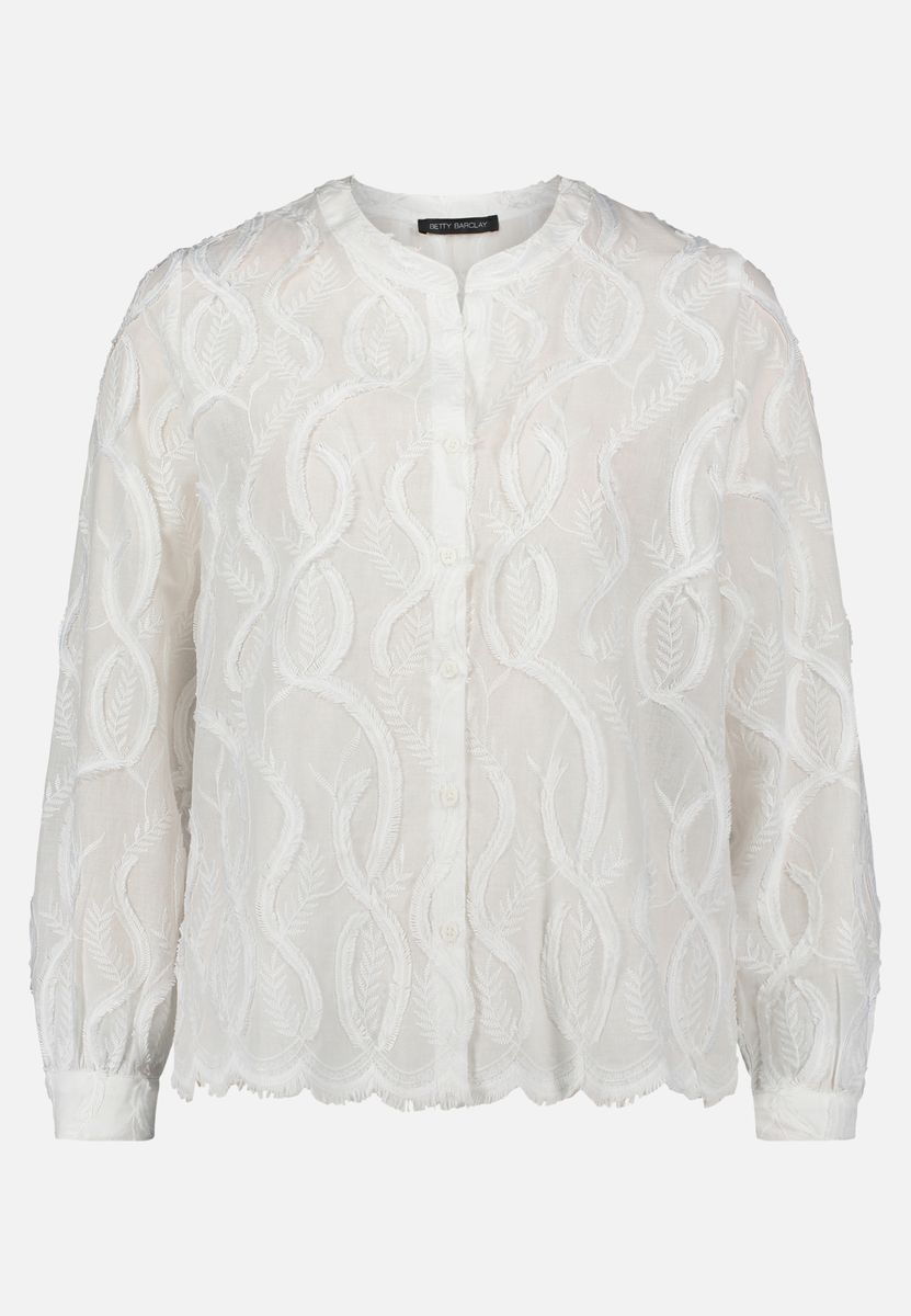 Elegante Spitzenbluse mit Schmuckkanten