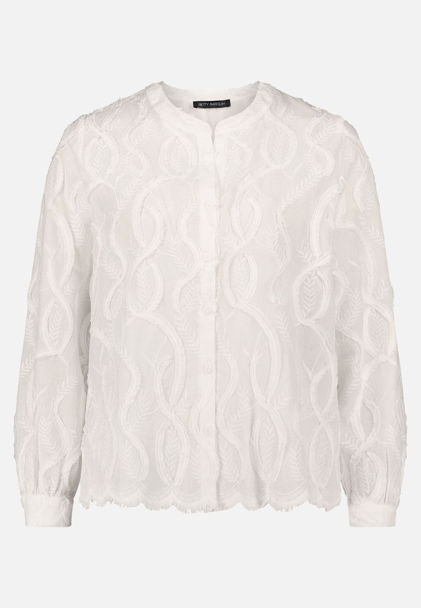Elegante Spitzenbluse mit Schmuckkanten