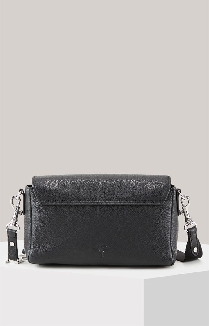 JOOP! Vivace Elissa Schultertasche aus schwarzem genarbtem Leder