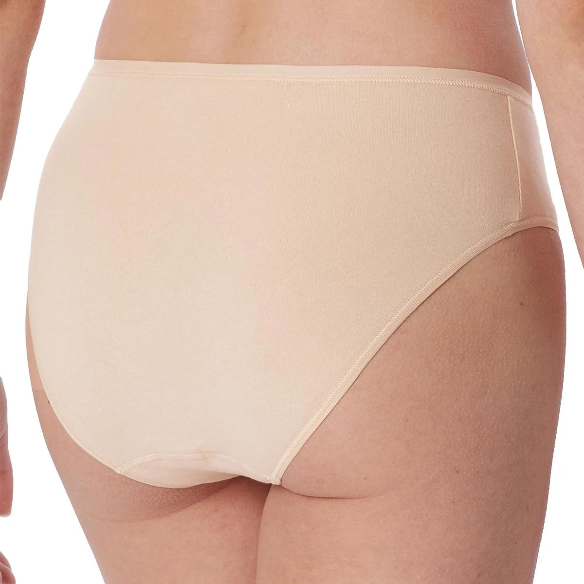 Klassische beige Slips mit hoher Taille 6er-Pack