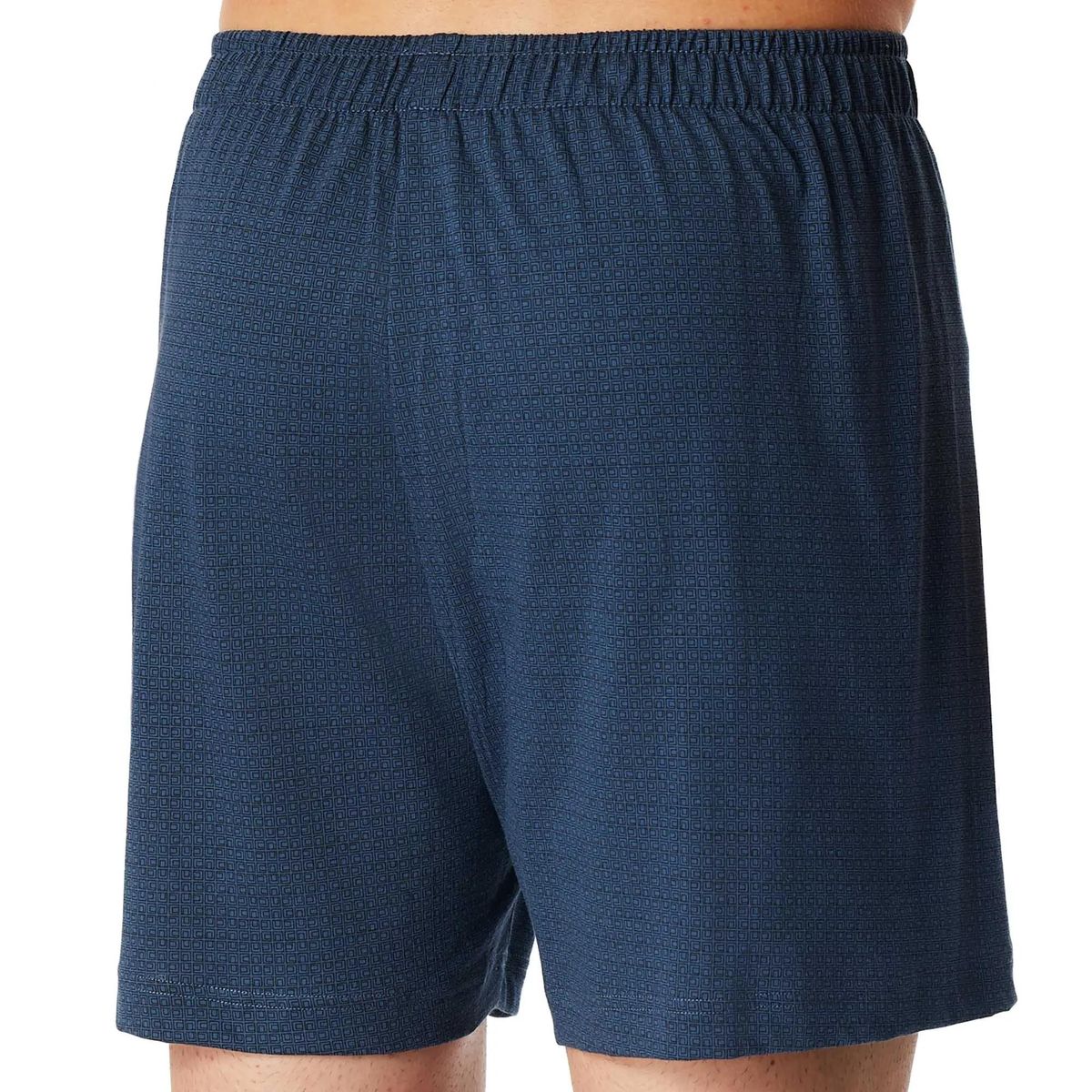 Herren Web-Boxershorts mit blauem Muster