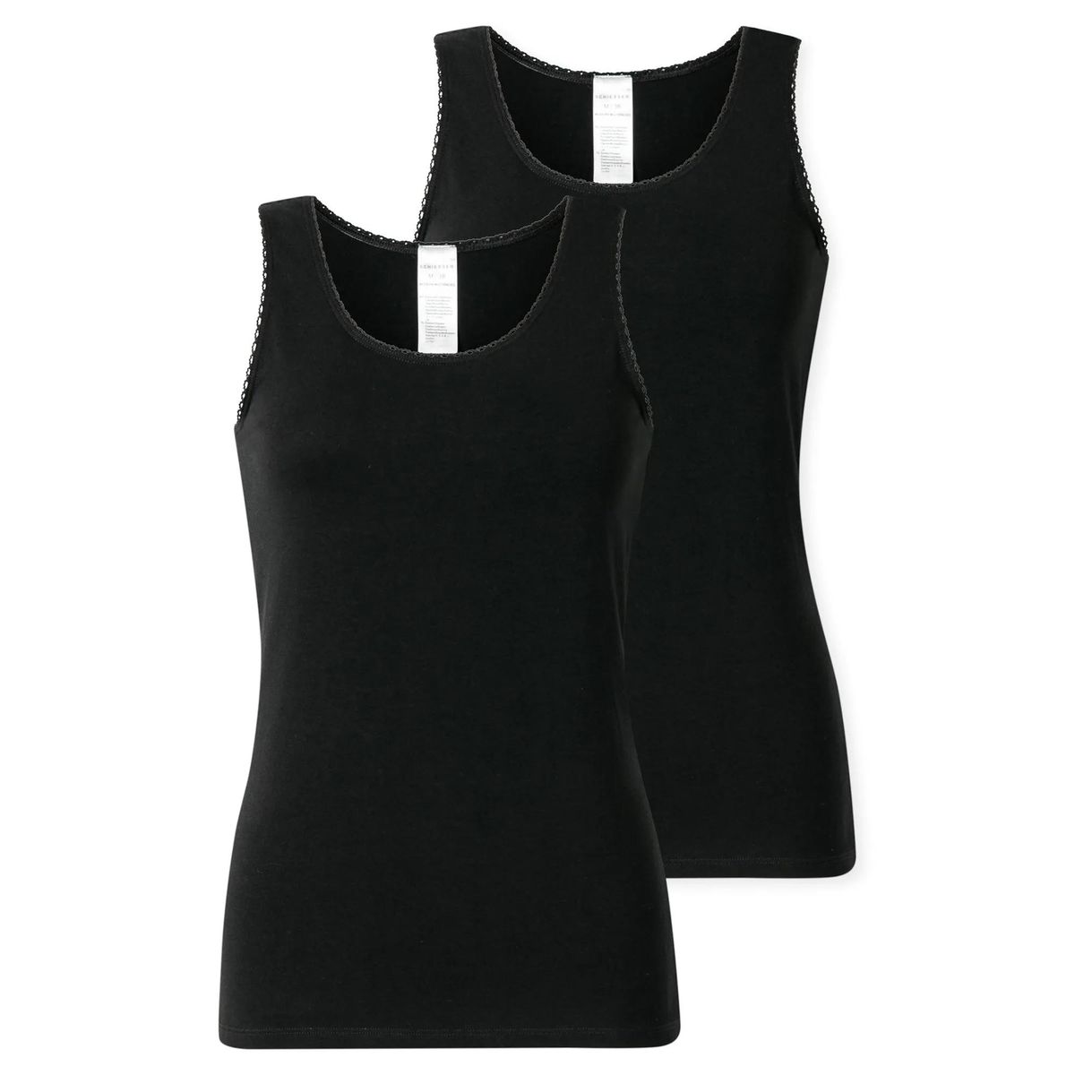 Tanktop mit Spitze, 2er-Pack
