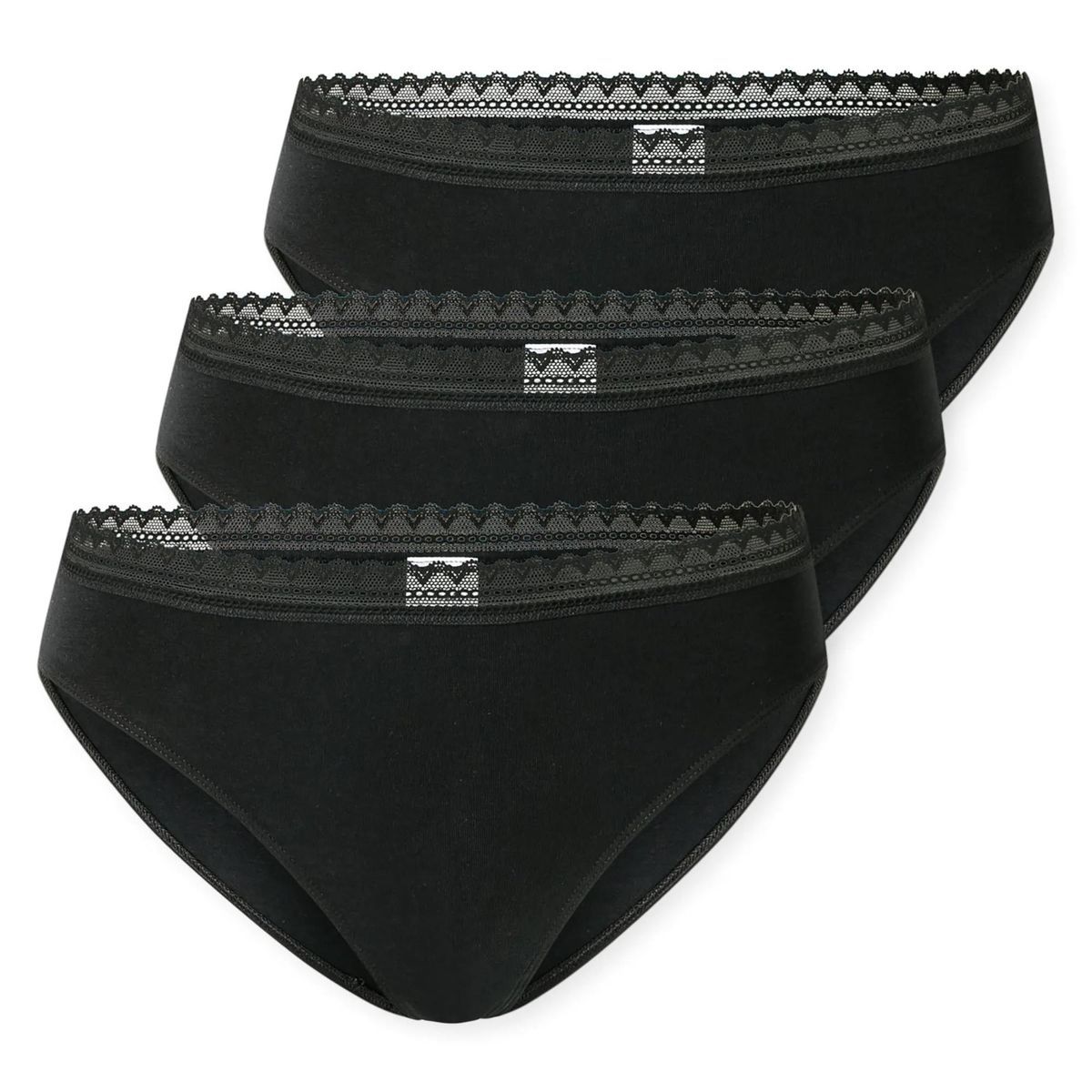 Schwarze Rio Slips aus Baumwolljersey Set