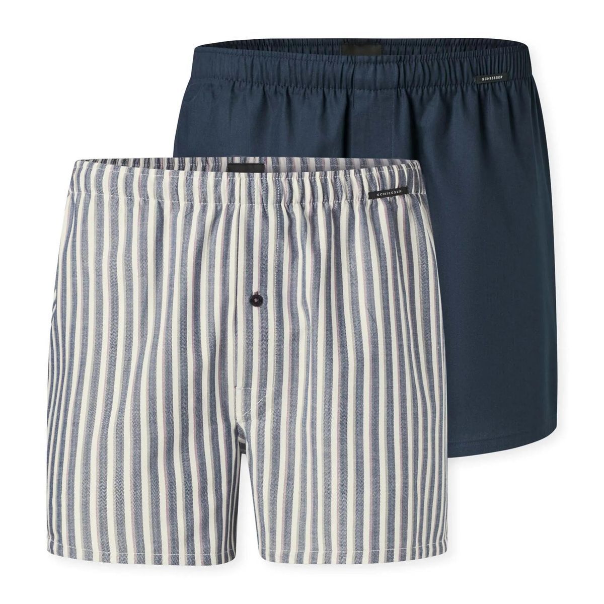 Herren Web-Boxershorts gestreift, 2er-Pack
