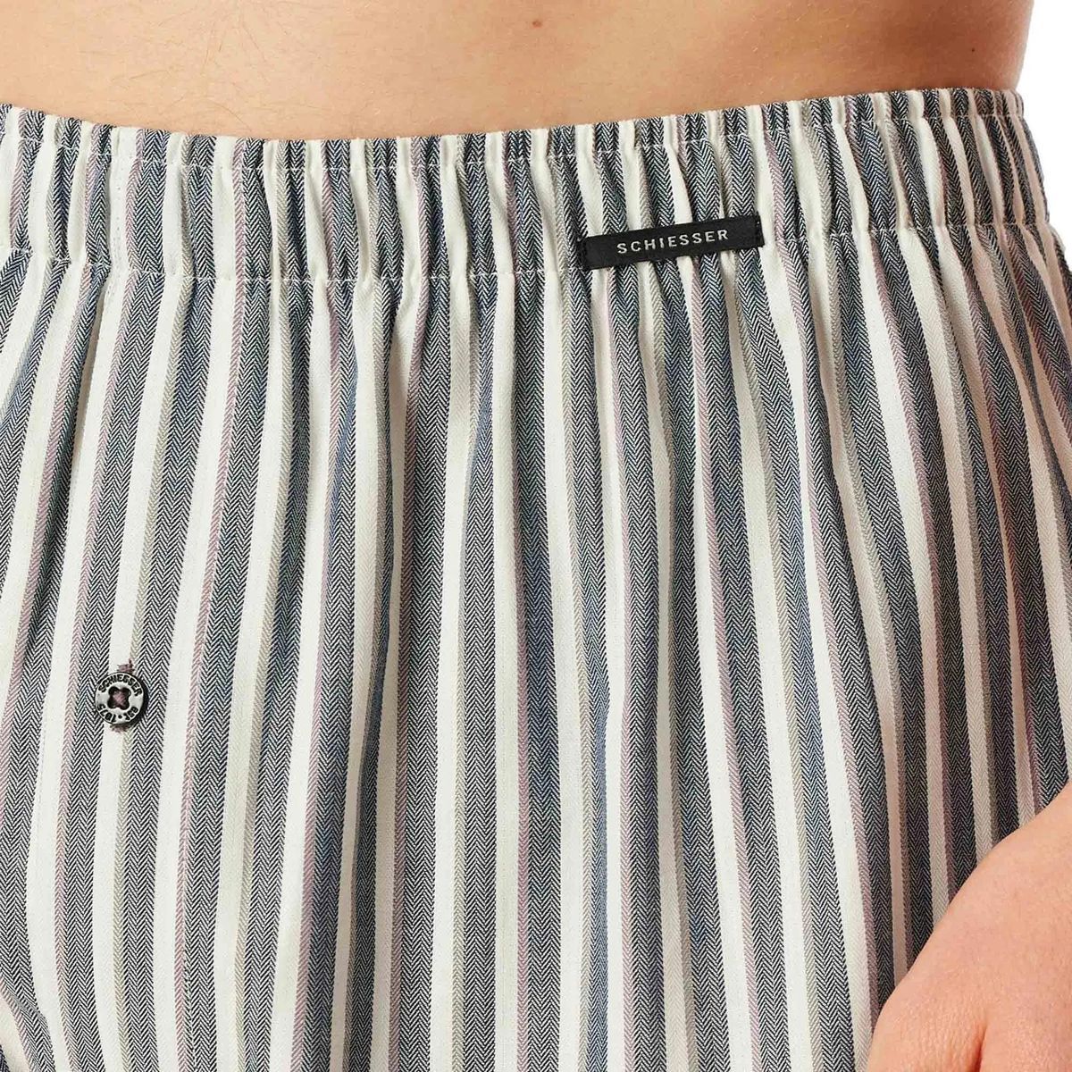 Herren Web-Boxershorts gestreift, 2er-Pack