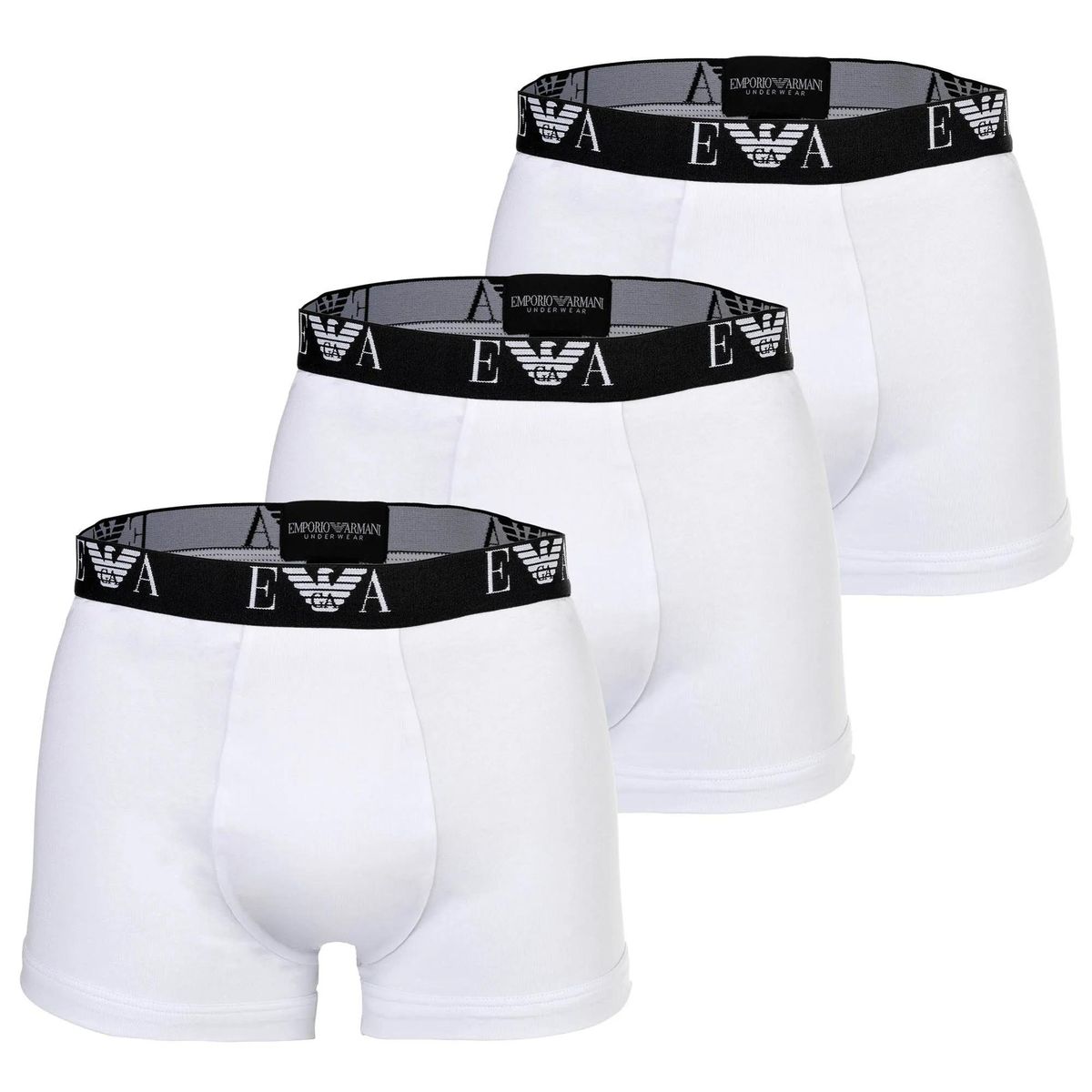 Herren Weiße Boxershorts 3er-Pack