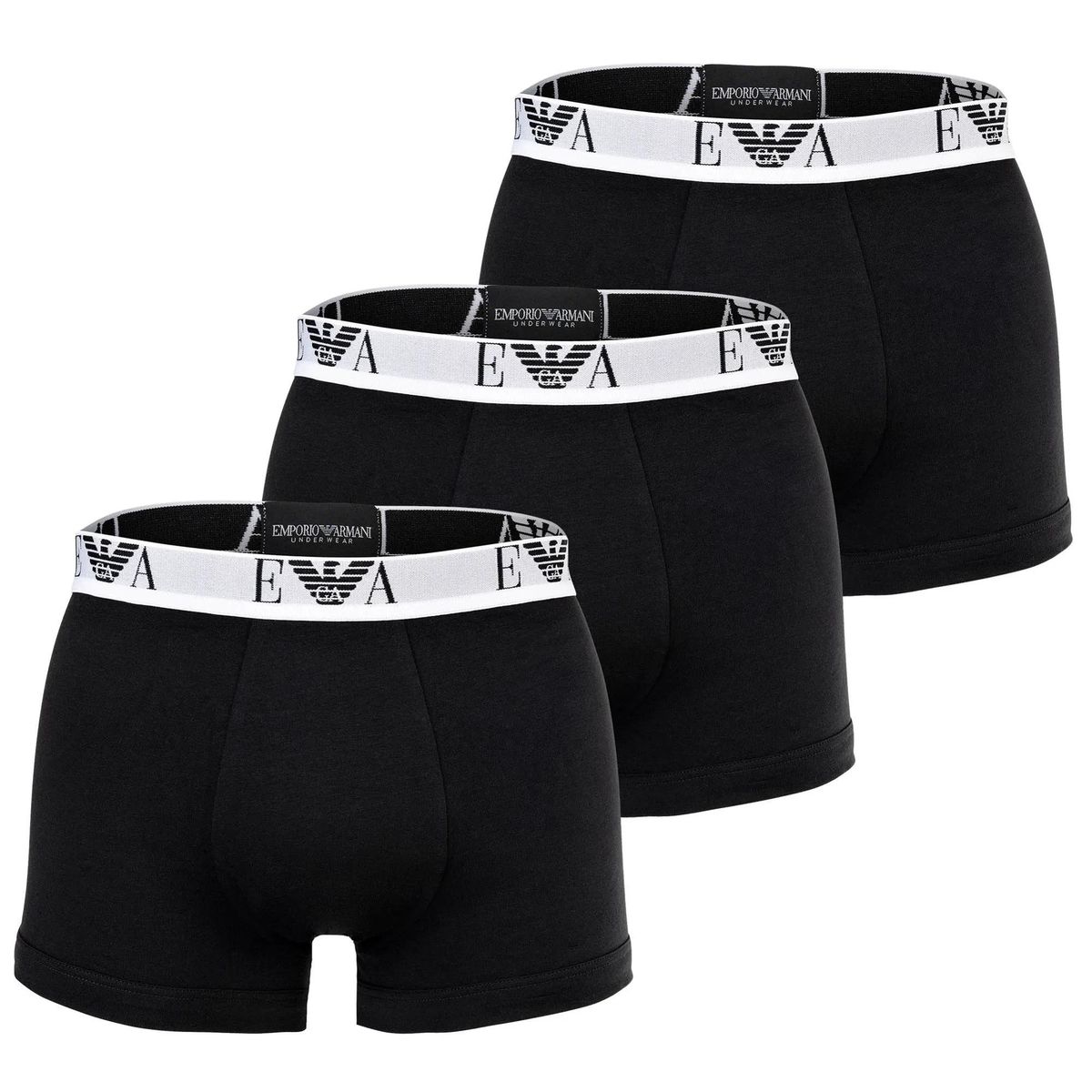 Schwarzes Boxerbriefs-Set aus Baumwollmischung