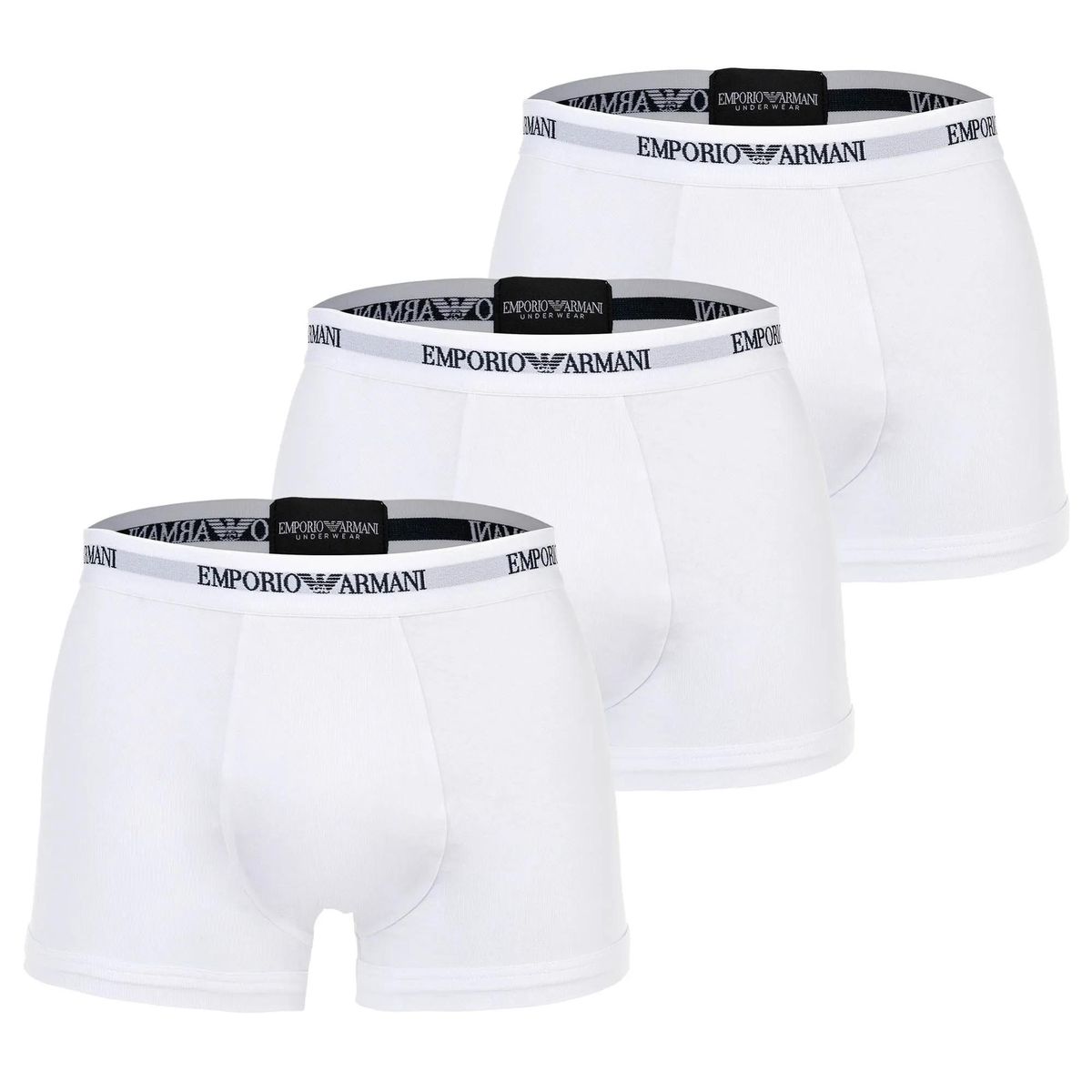 Klassisches Weißes Baumwoll-Boxershorts Set