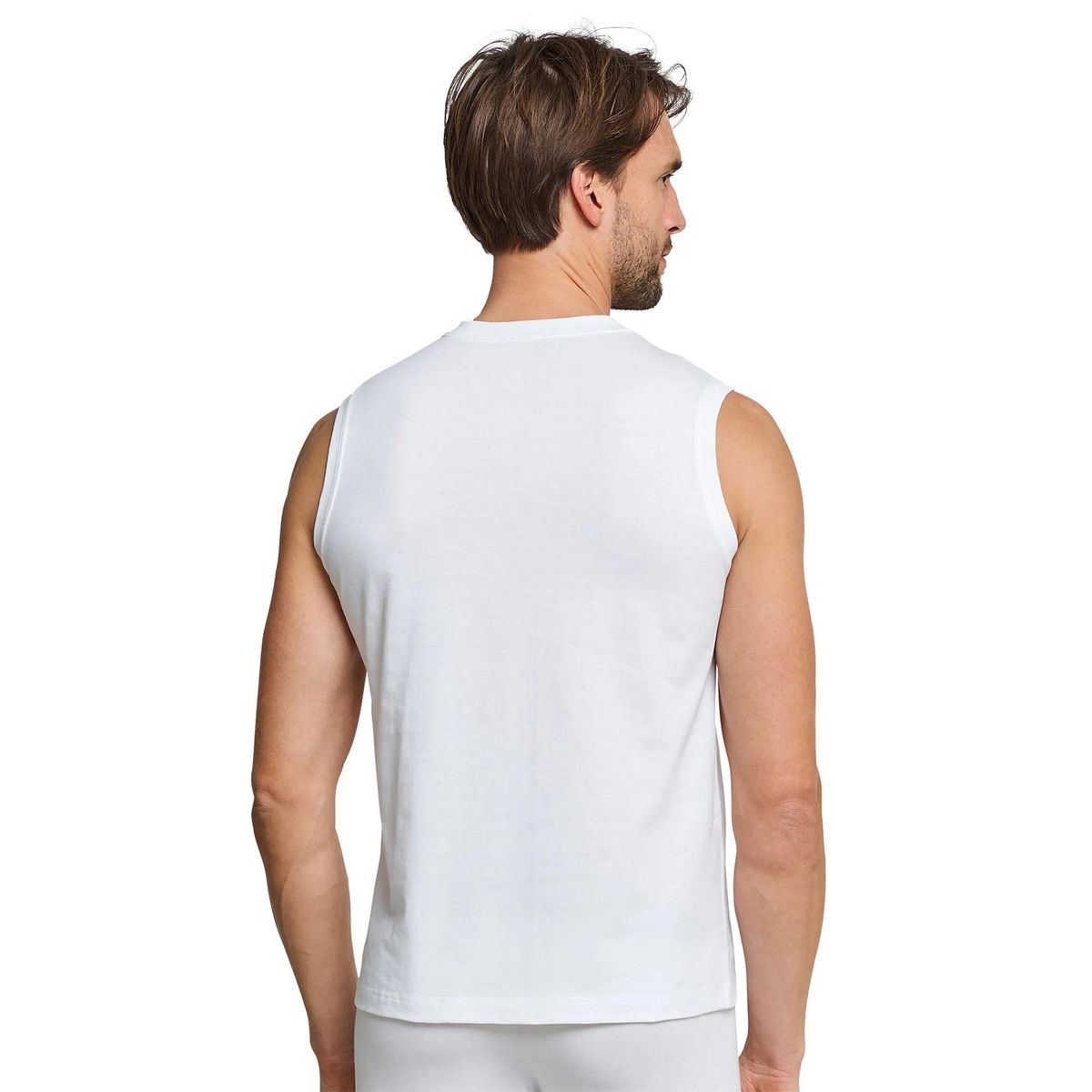 Herren Unterhemd ohne Ärmel mit Rundhalsausschnitt