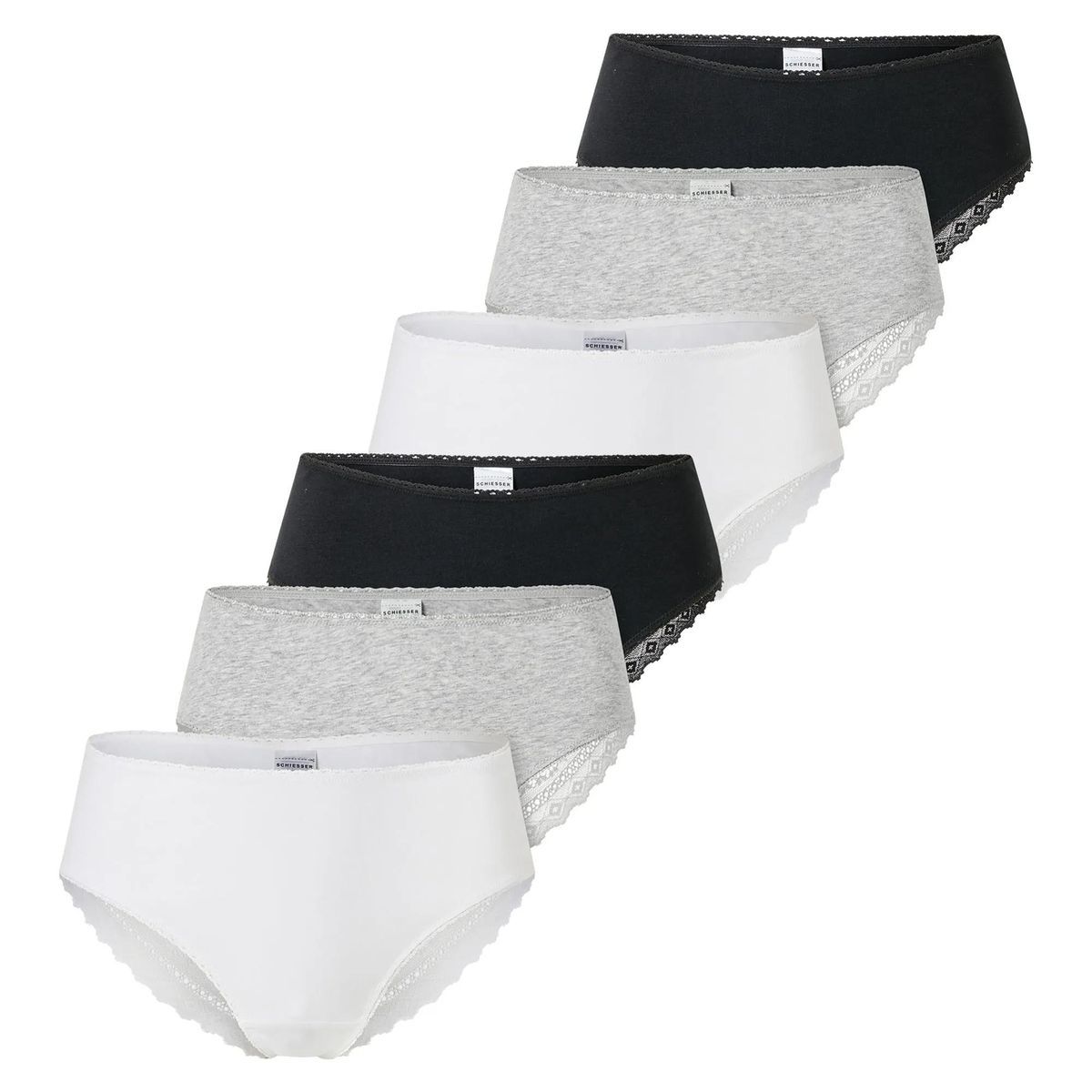 Baumwollmischung Slips mit Spitzendetail