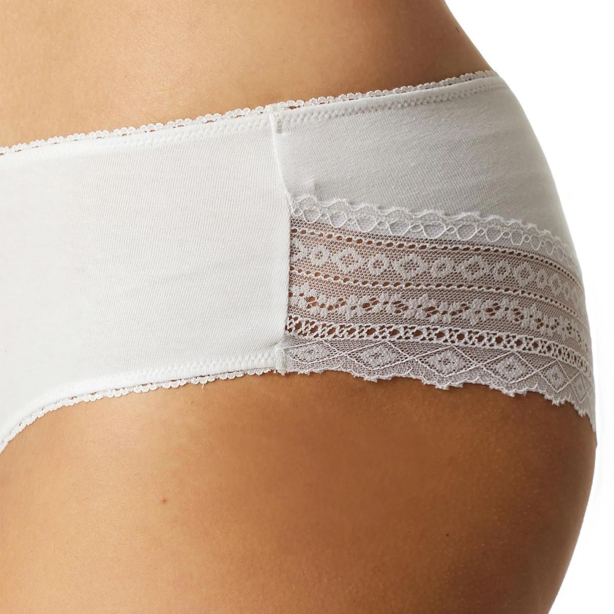 Baumwollmischung Slips mit Spitzendetail