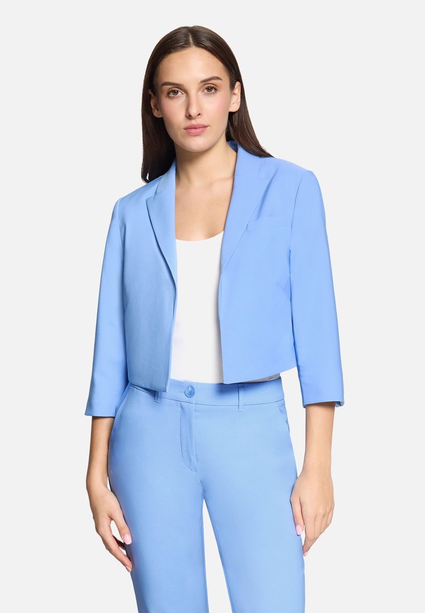 Kurz geschnittener Blazer mit Dreiviertelärmeln