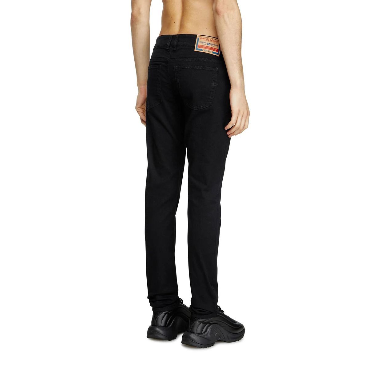 Herren Slim Fit Schwarze Jeans