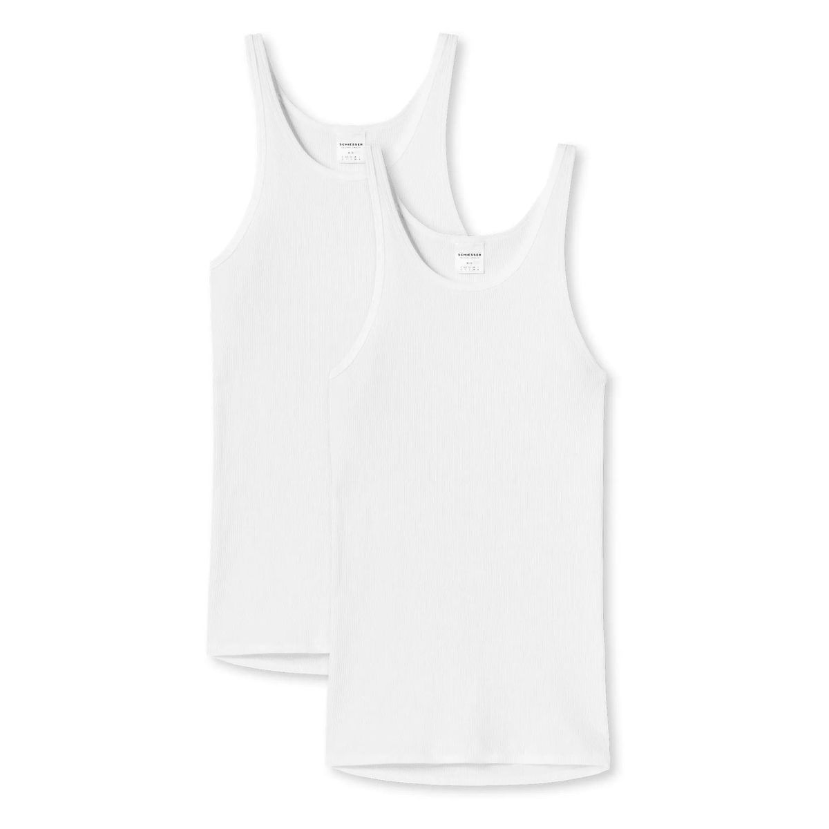 Klassisches weißes geripptes Tanktop