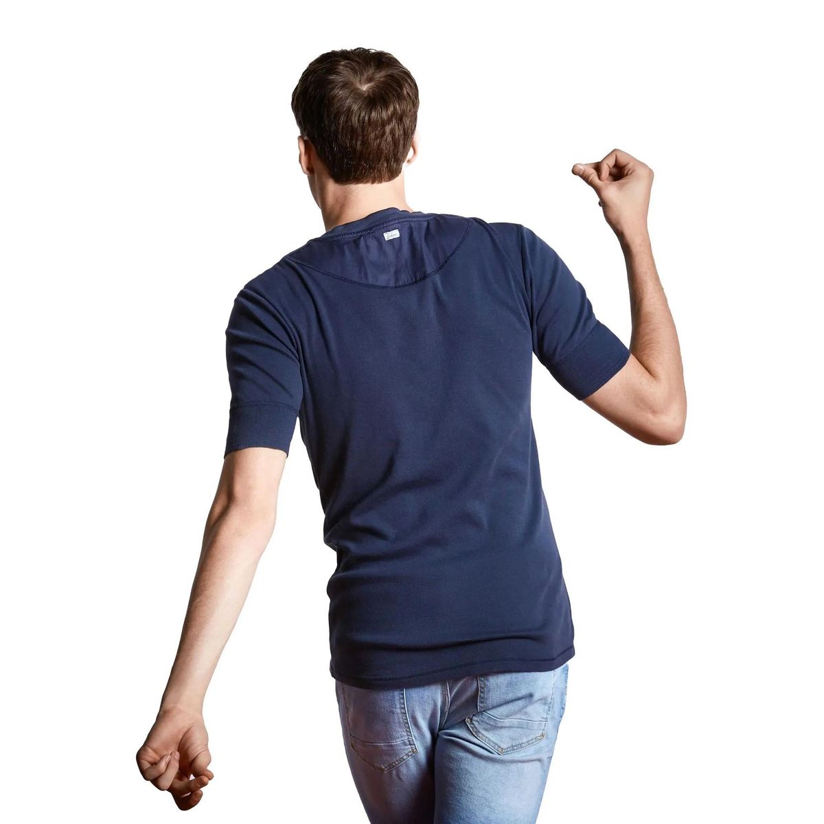 Klassisches Feinripp Henley Shirt