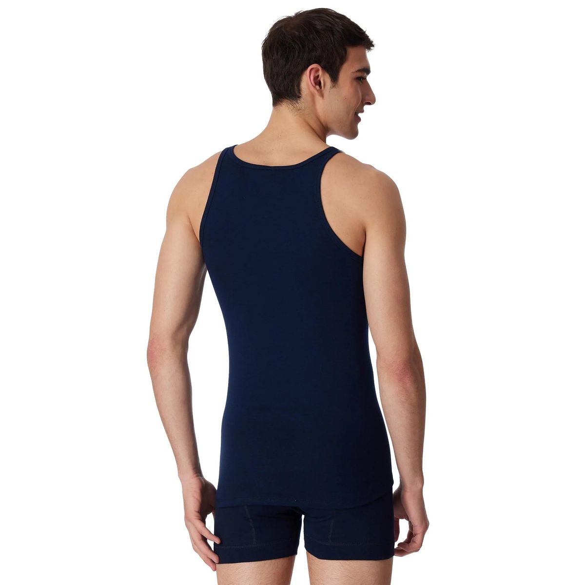 Klassisches marineblaues Baumwoll-Tanktop