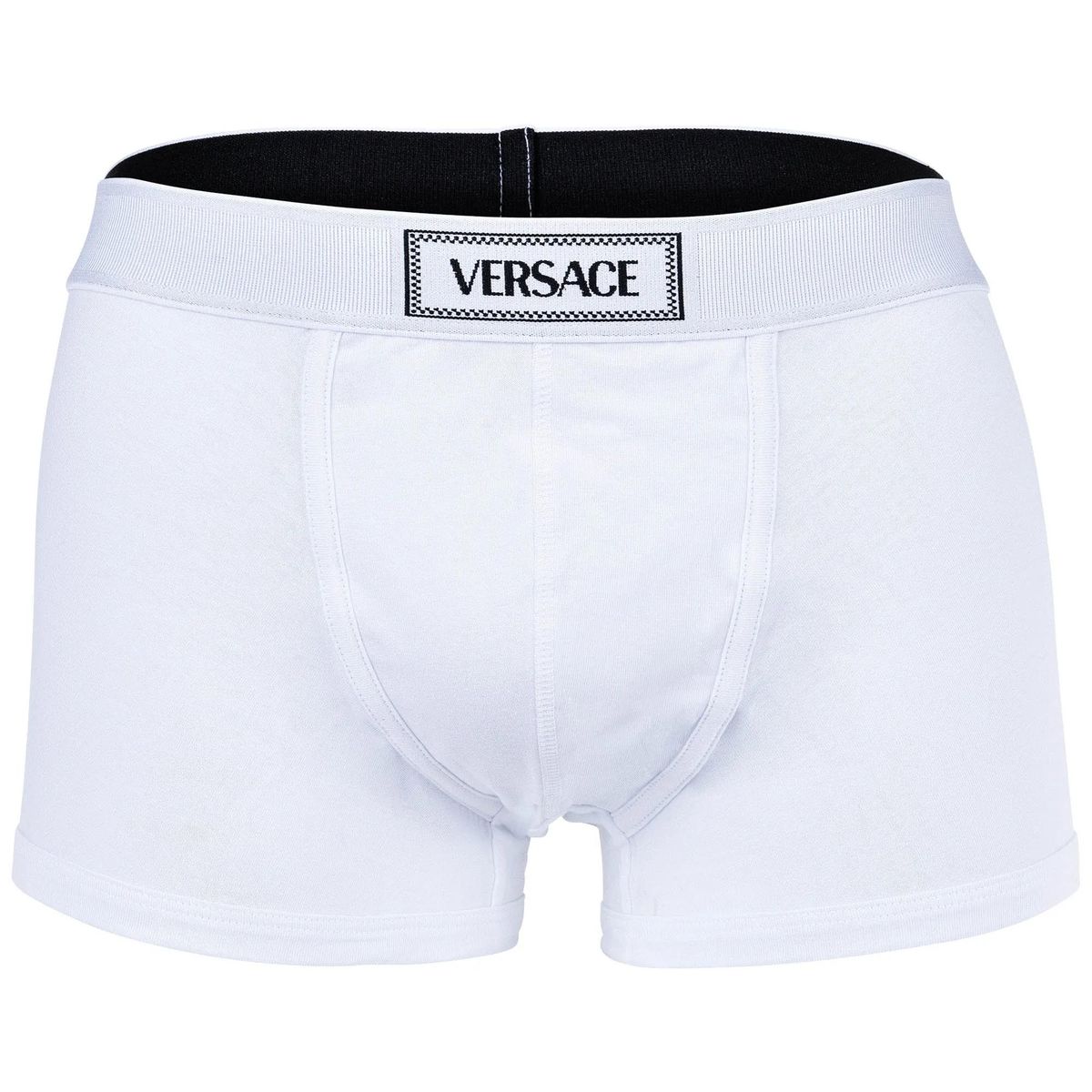 Klassische weiße Baumwoll-Boxershorts