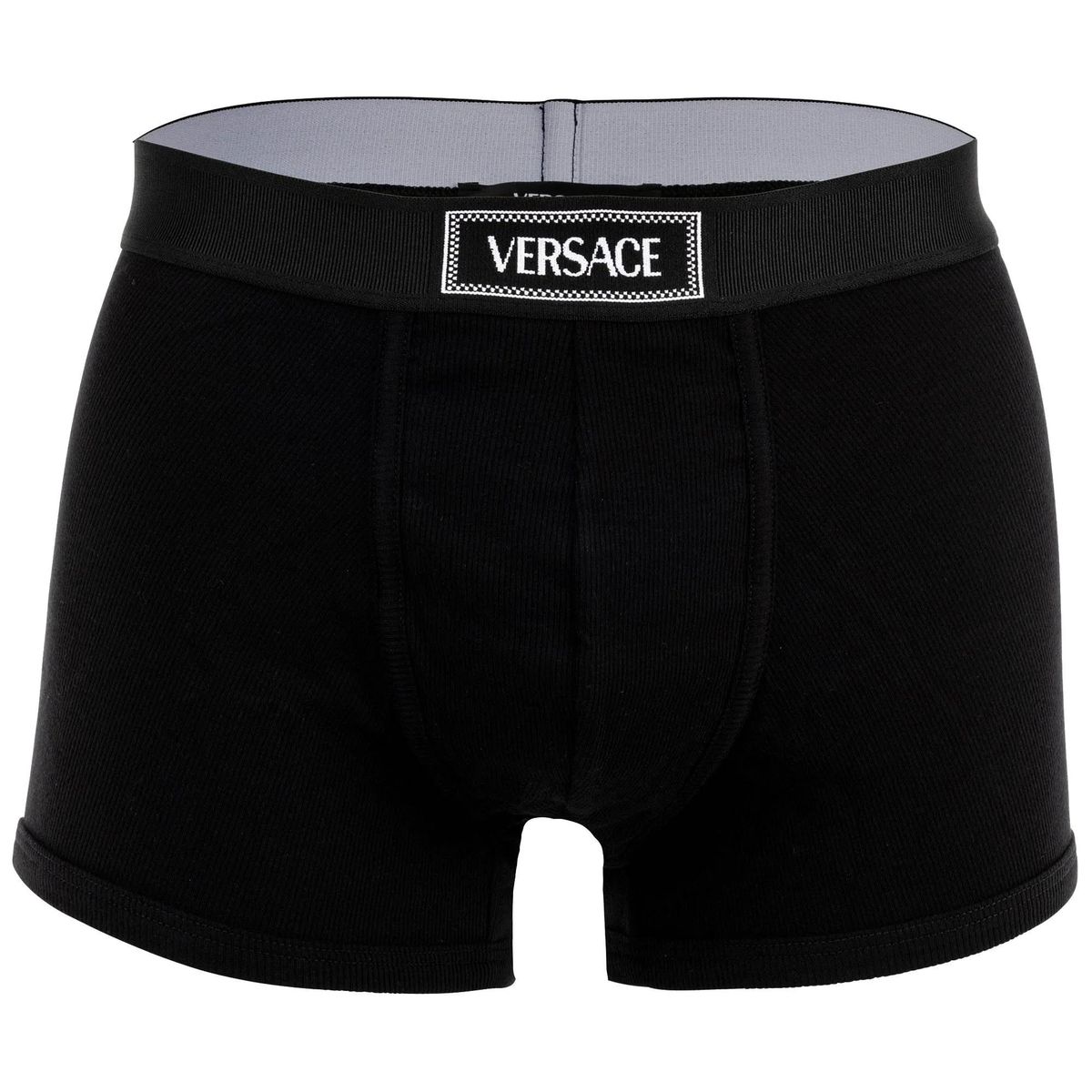 Klassische schwarze Boxershorts mit Logo-Bund