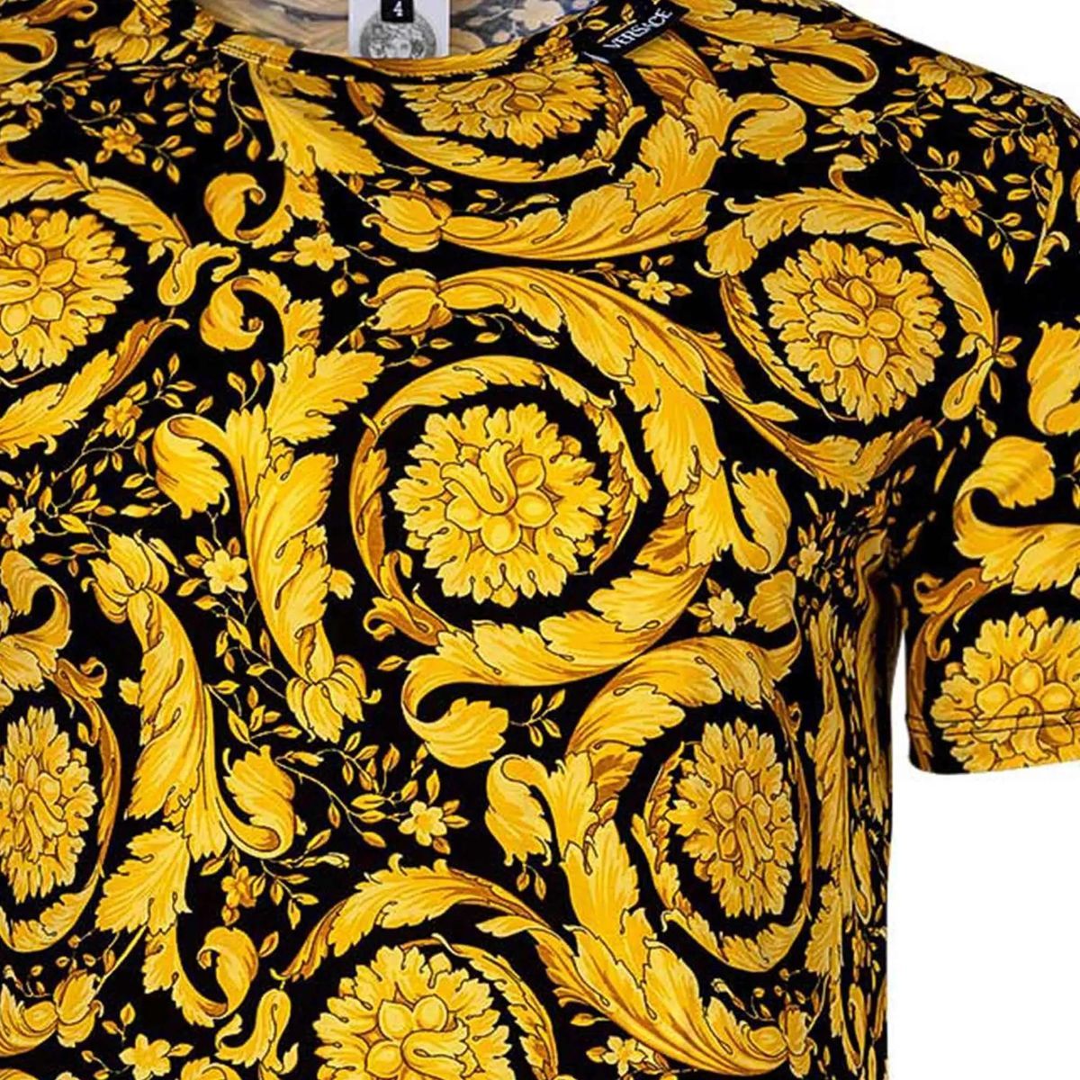 T-Shirt aus Jersey-Stretch mit Barock-Print
