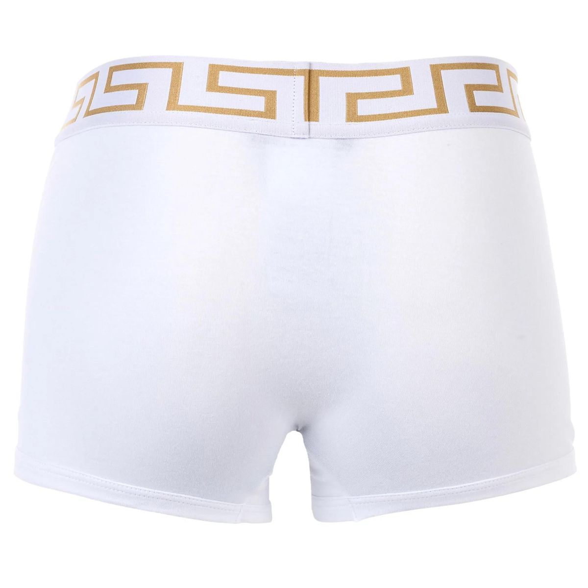 Weiße Jersey-Boxershorts mit Logo-Bund