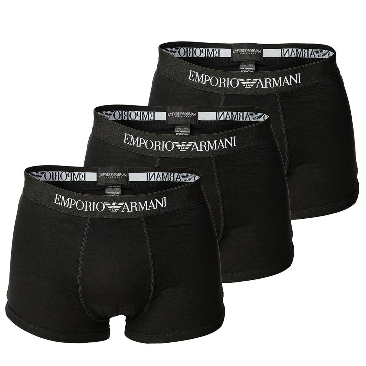 Schwarze Herren-Boxershorts mit Logo-Bund