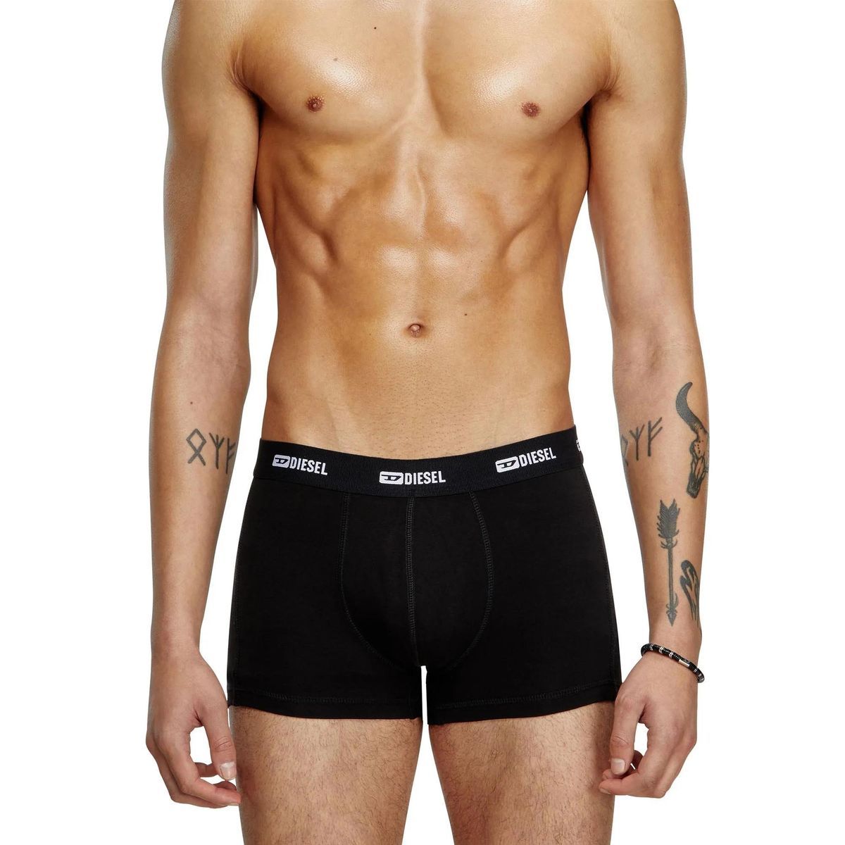 Schwarze Stretch-Baumwoll-Boxershorts für Herren
