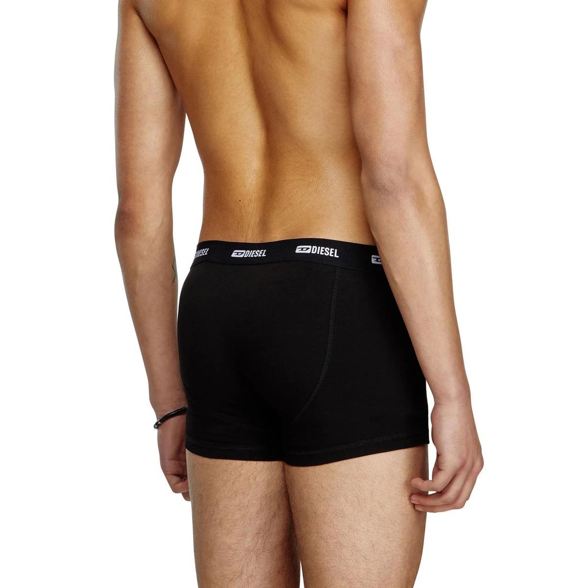 Schwarze Stretch-Baumwoll-Boxershorts für Herren