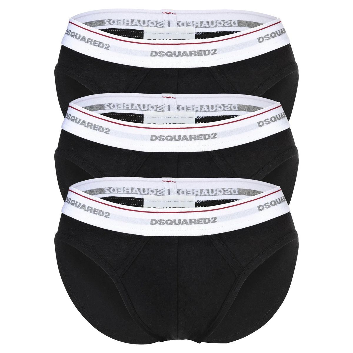 Klassische Schwarze Baumwollslips Dreierpack