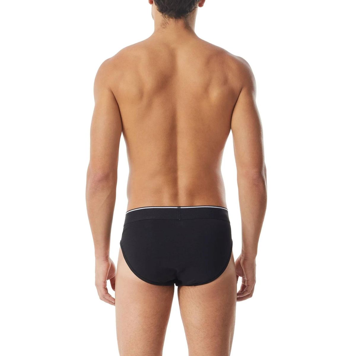 Klassische schwarze Baumwollslips Multipack